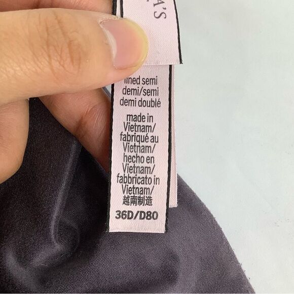 Victoria Secret No Underwire Lined Semi Demi Lavender Purple Soft Bra Sz 36D - Picture 5 of 6